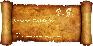 Venesz Zalán névjegykártya